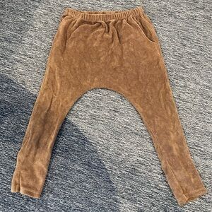 The Simple Folk brown terry panda pants